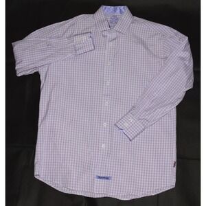 English Laundry Men's Long Sleeve Button Up Logo Flip Cuff Shirt Size 15 - 32/33